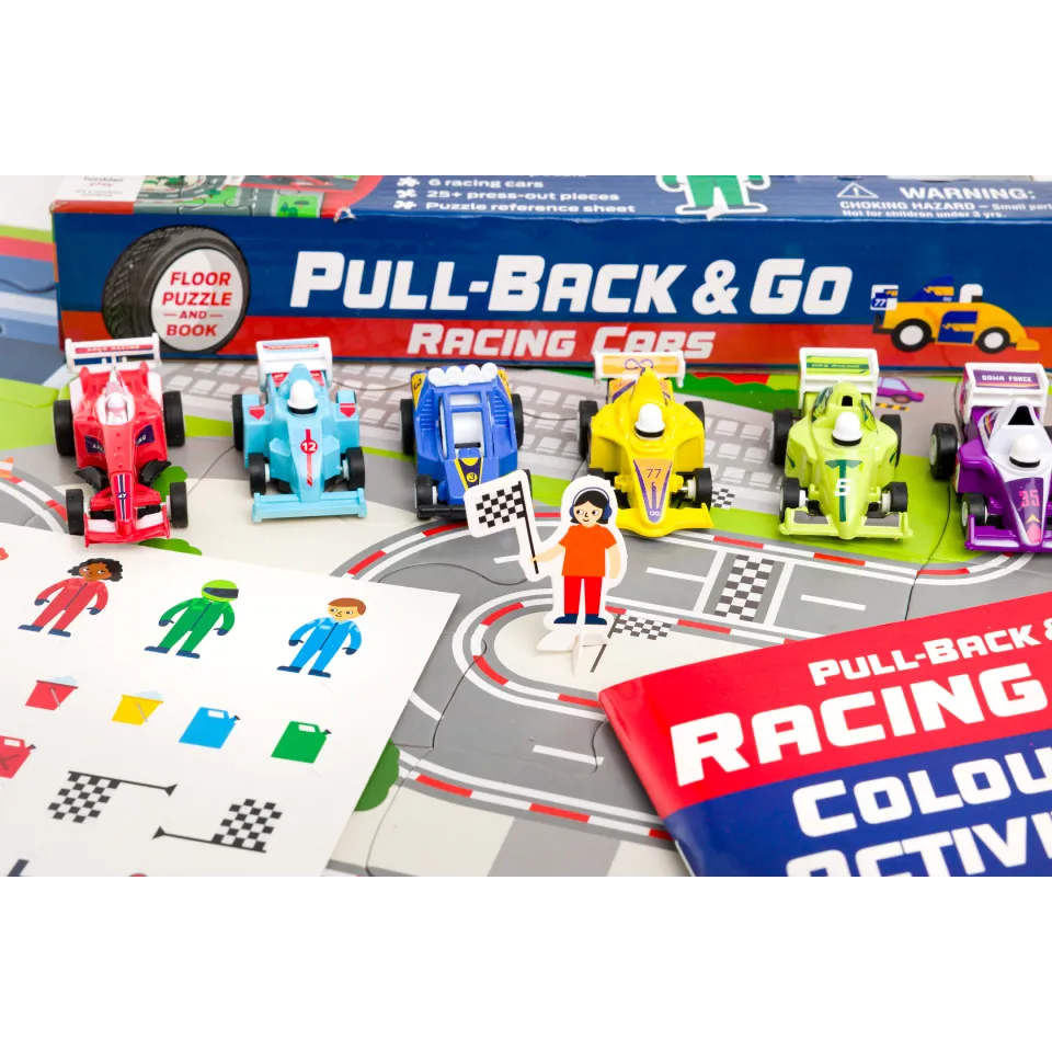 Pull-Back-And-Go Jigsaw: Racing Cars