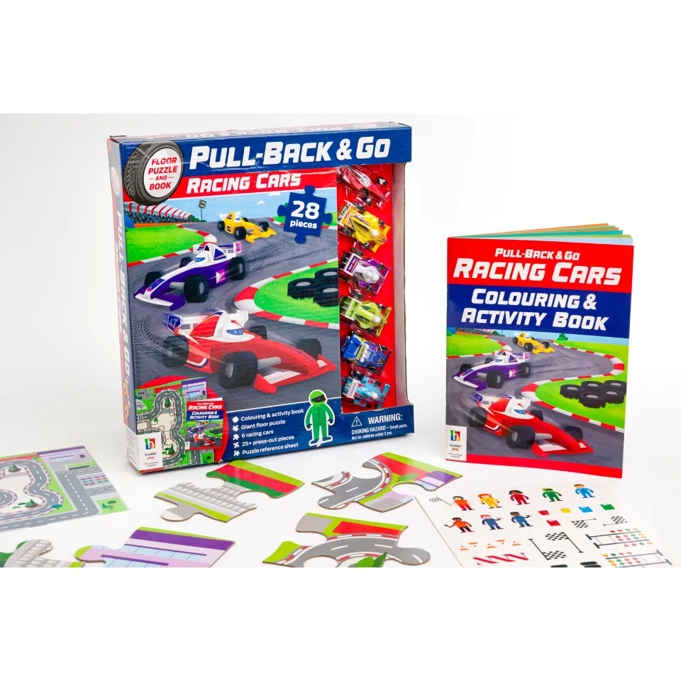 Pull-Back-And-Go Jigsaw: Racing Cars