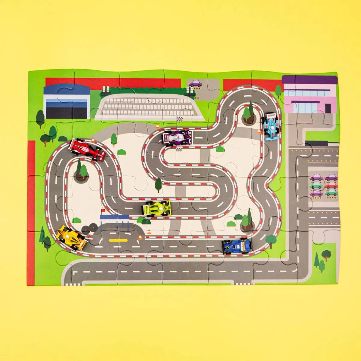 Pull-Back-And-Go Jigsaw: Racing Cars