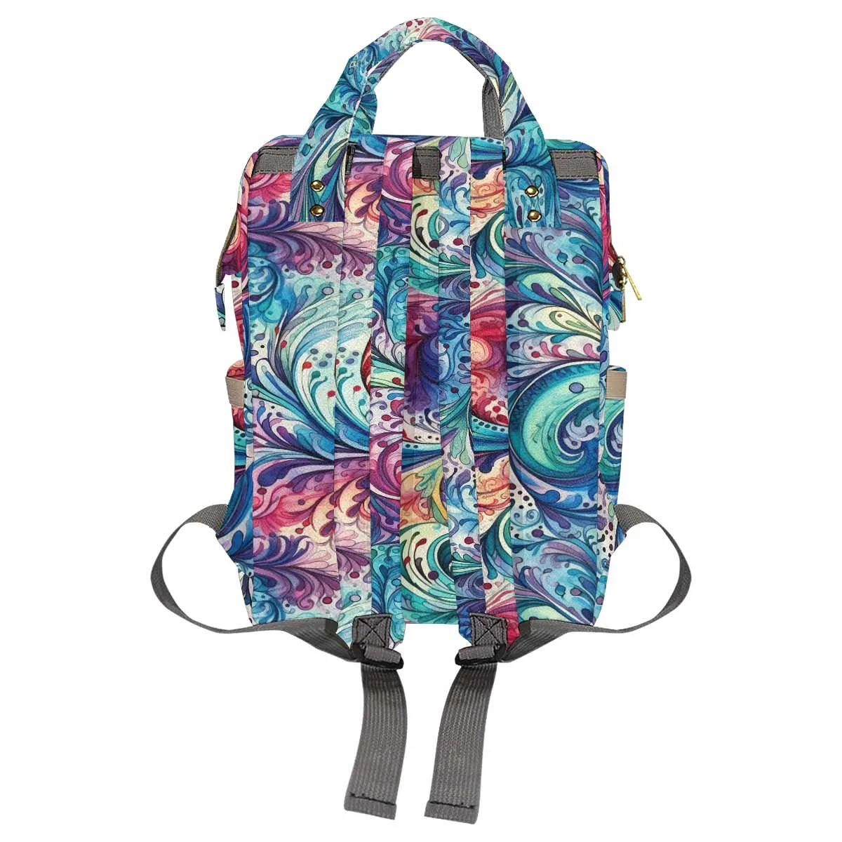 Rainbow Paisley  Diaper Bag Backpack