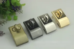 Rectangle Twist Turn Lock 27mm Purse Charm Organizer Luggage Hardware Antique Gold Lock And Key Closure Small Bag Clutch Metal Accessories