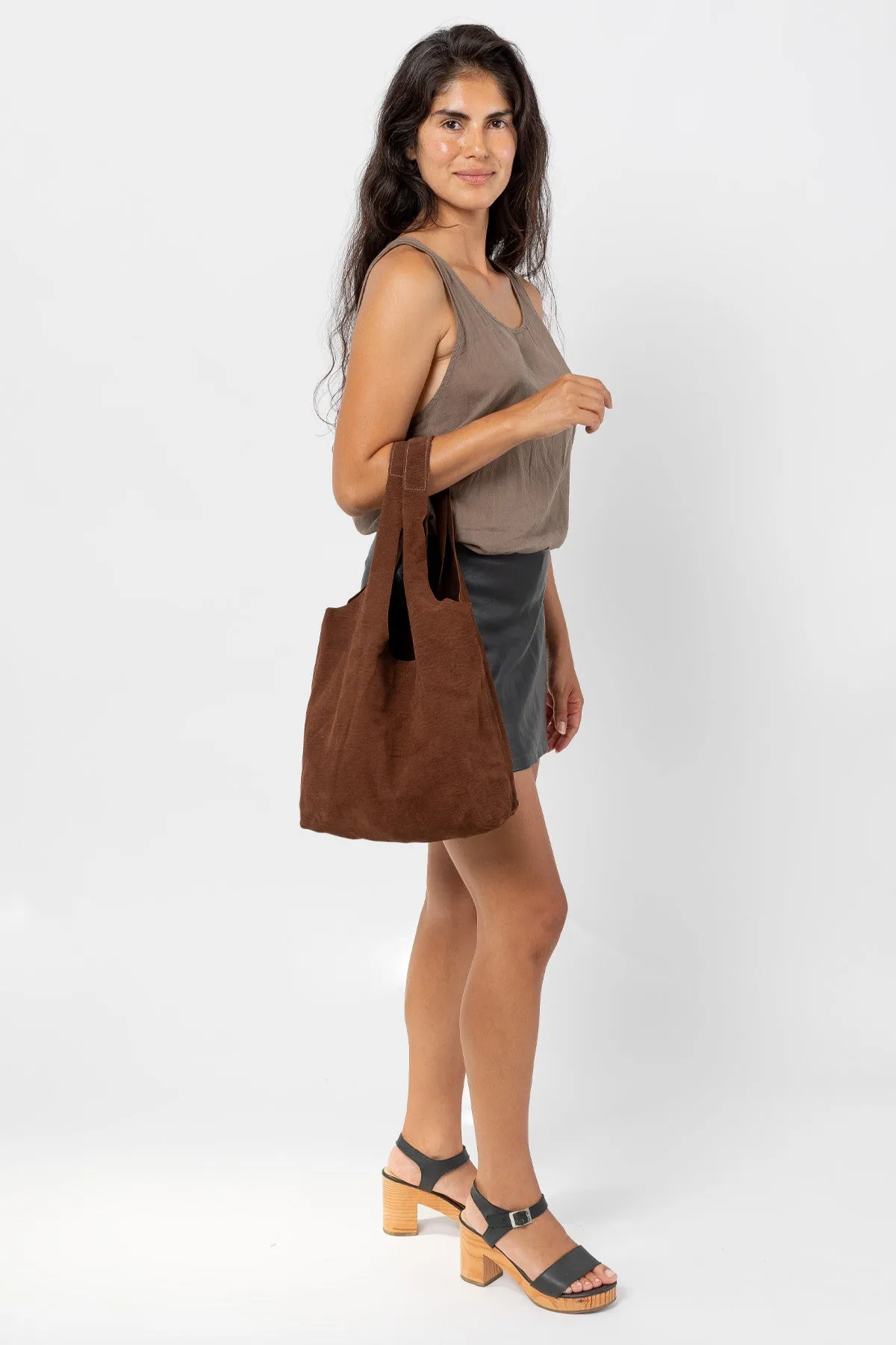 RLH3409 - Raw Suede Shopping Bag