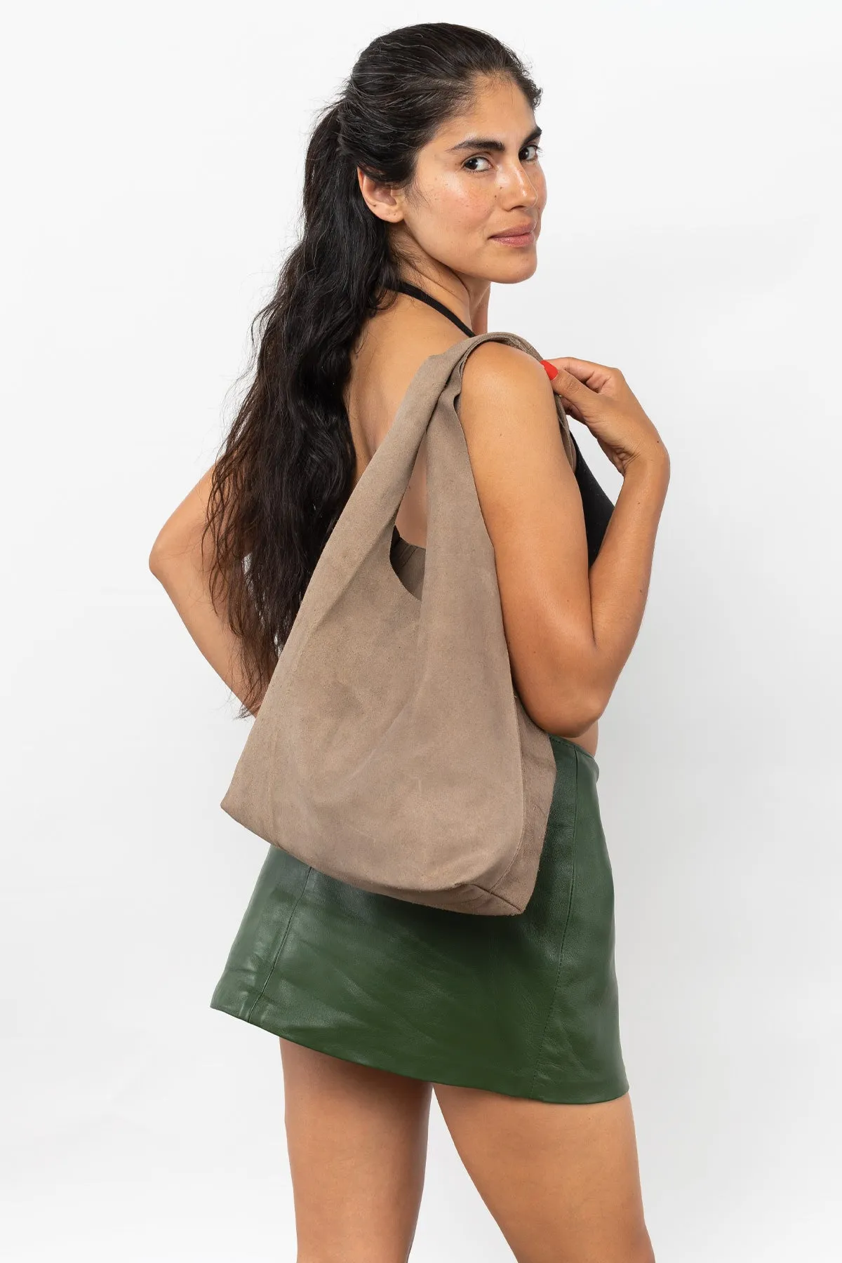 RLH3409 - Raw Suede Shopping Bag