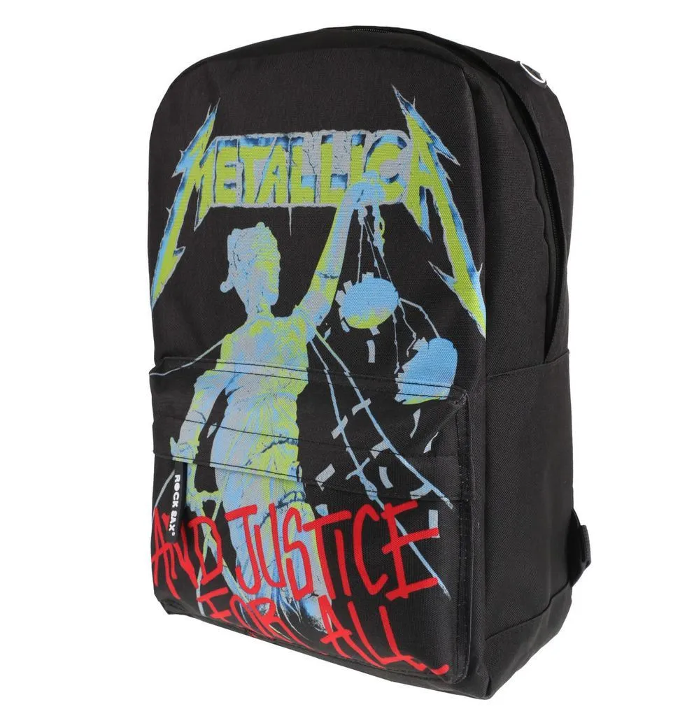 Rock Sax Metallica Justice For All Black Backpack and Pencil Case Set