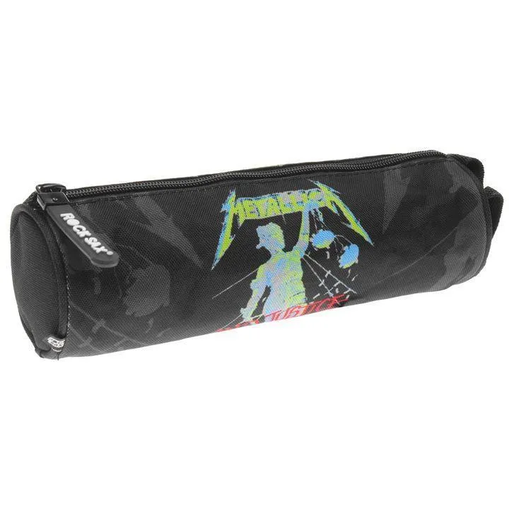 Rock Sax Metallica Justice For All Black Backpack and Pencil Case Set