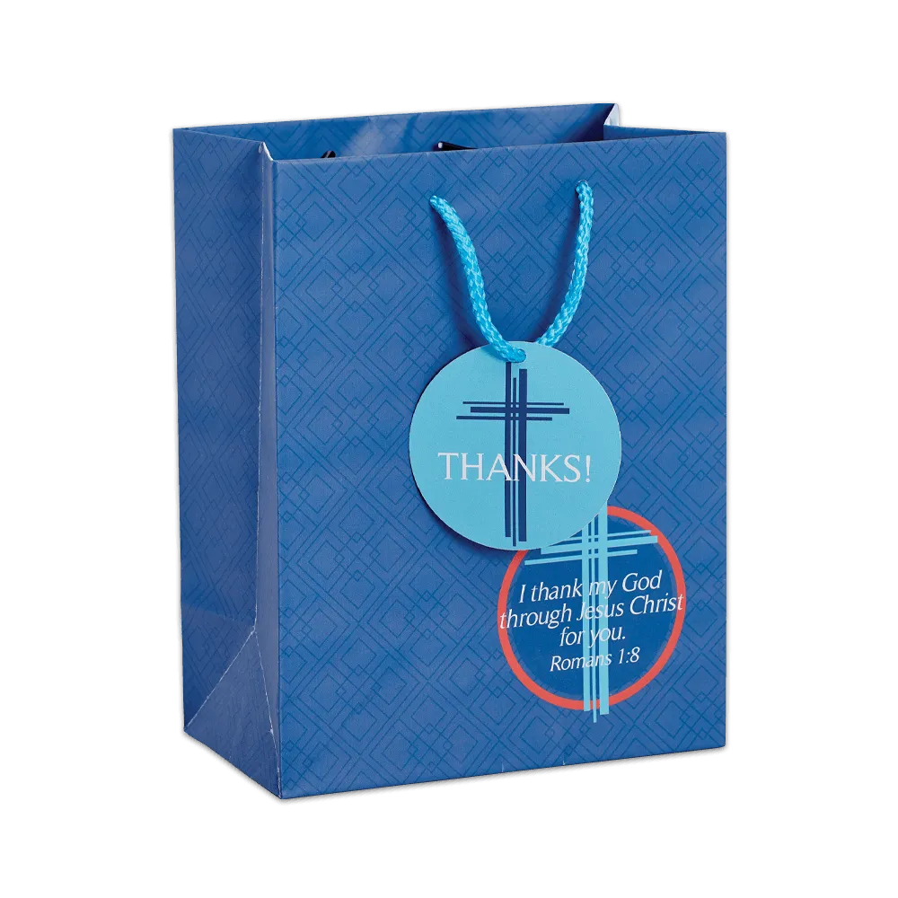 Romans 1:8 Gift Bag with Tag