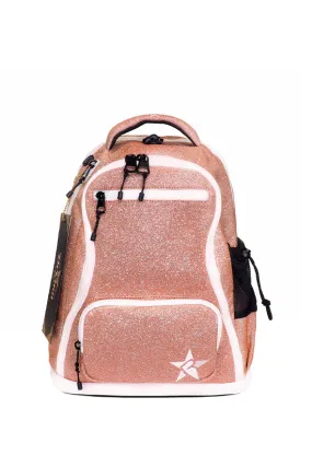 Rose Gold Rebel Baby Dream Bag with White Zipper