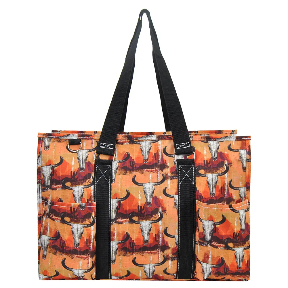 Rustic Horizon NGIL Zippered Caddy Large Organizer Tote Bag