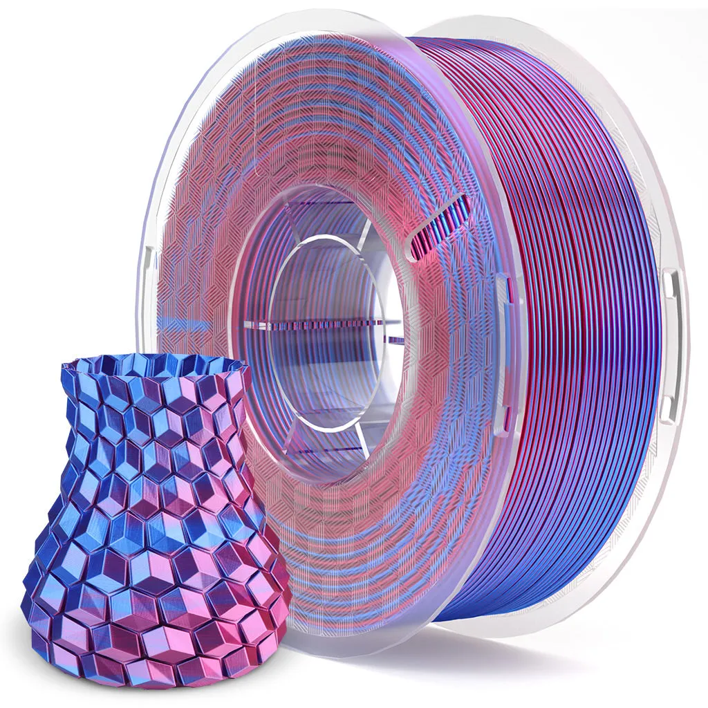 Silk PLA Filament 1.75mm Colored 1KG