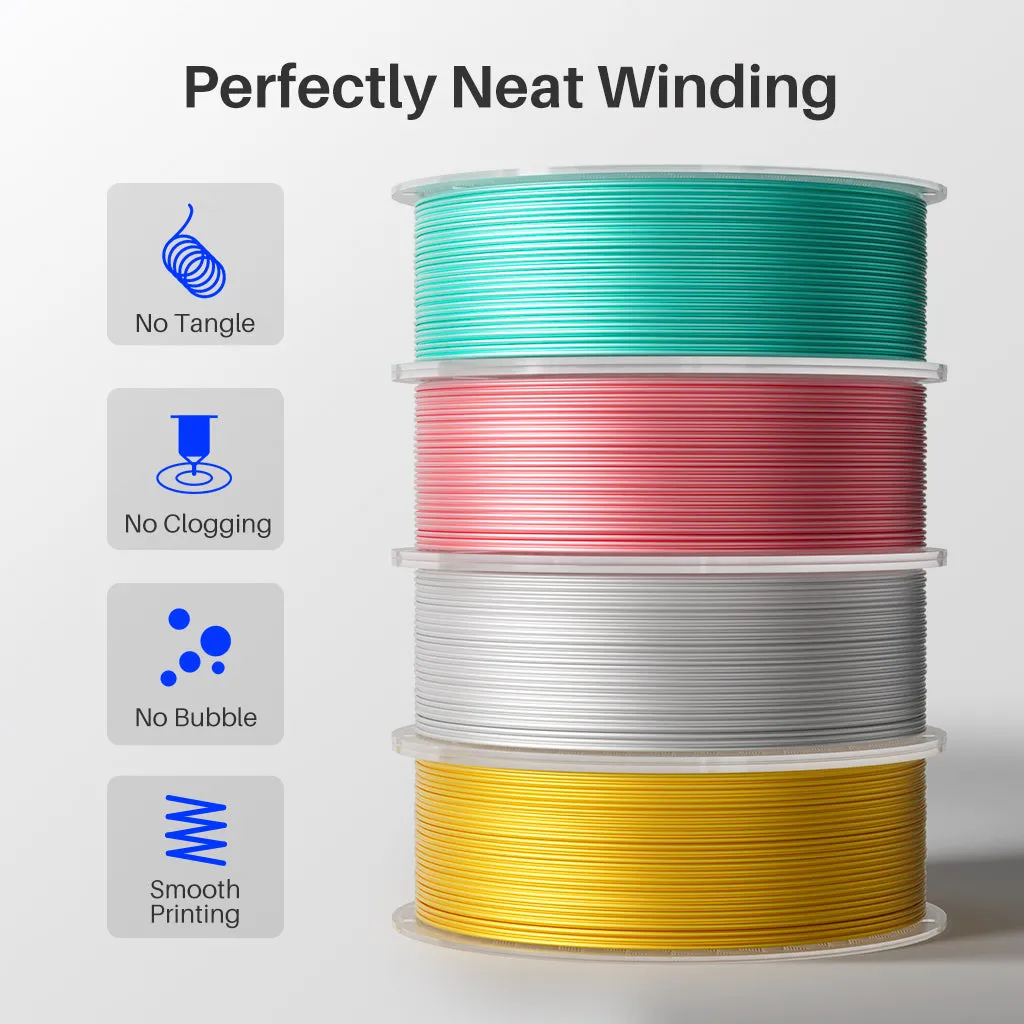 Silk PLA Filament 1.75mm Colored 1KG