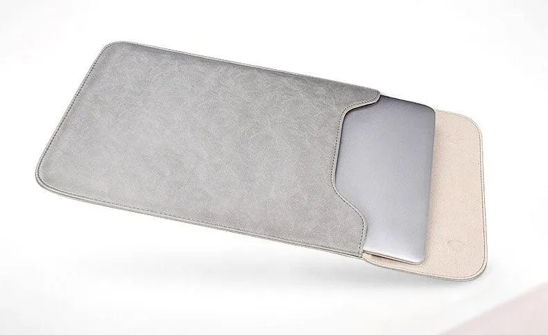 Sleek 2 In 1 Men's Slim Laptop Sleeve- Grey