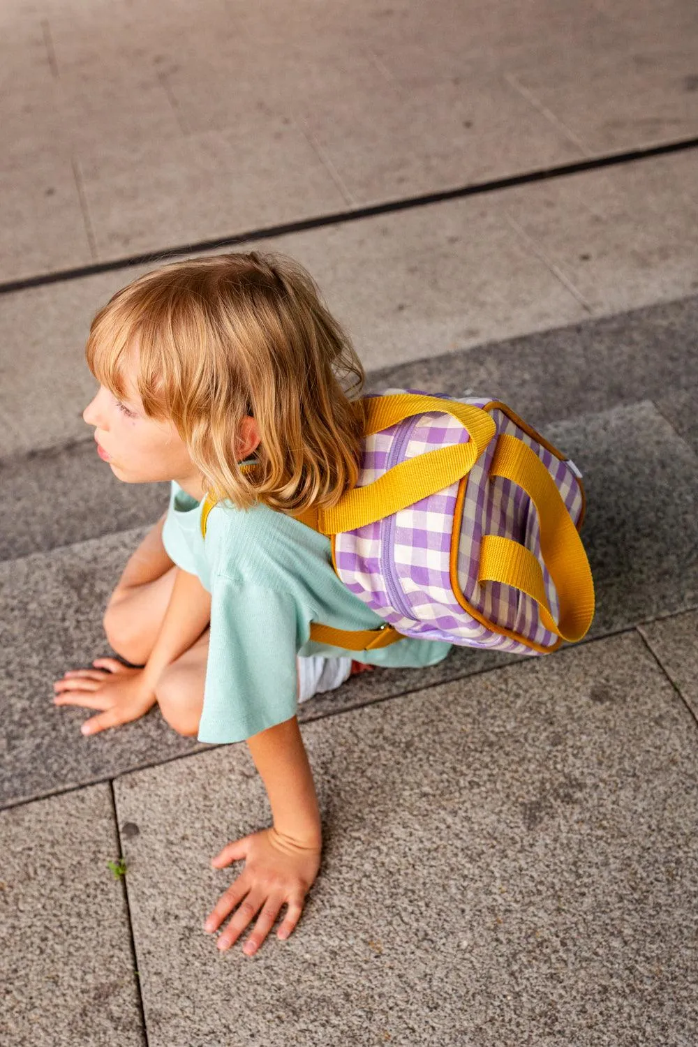 Small Backpack | Gingham | Lilac