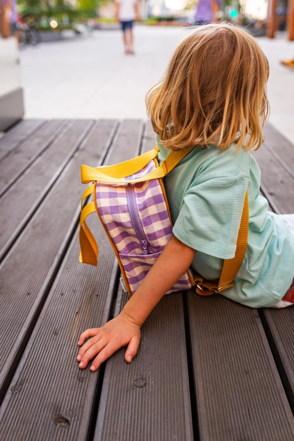 Small Backpack | Gingham | Lilac