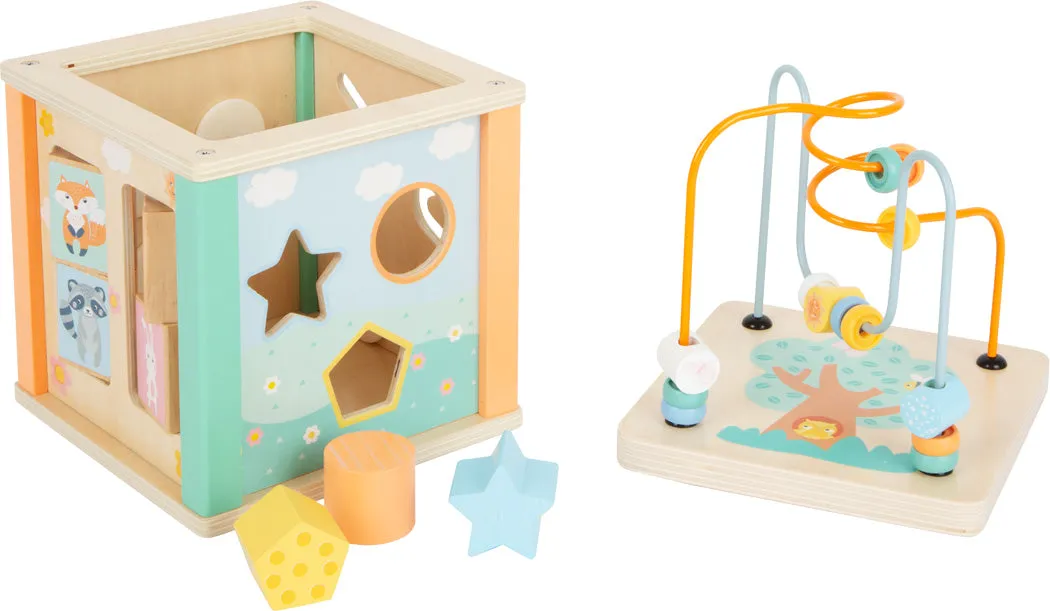 Small Foot Beads Maze and Motor Activity Cube Pastel