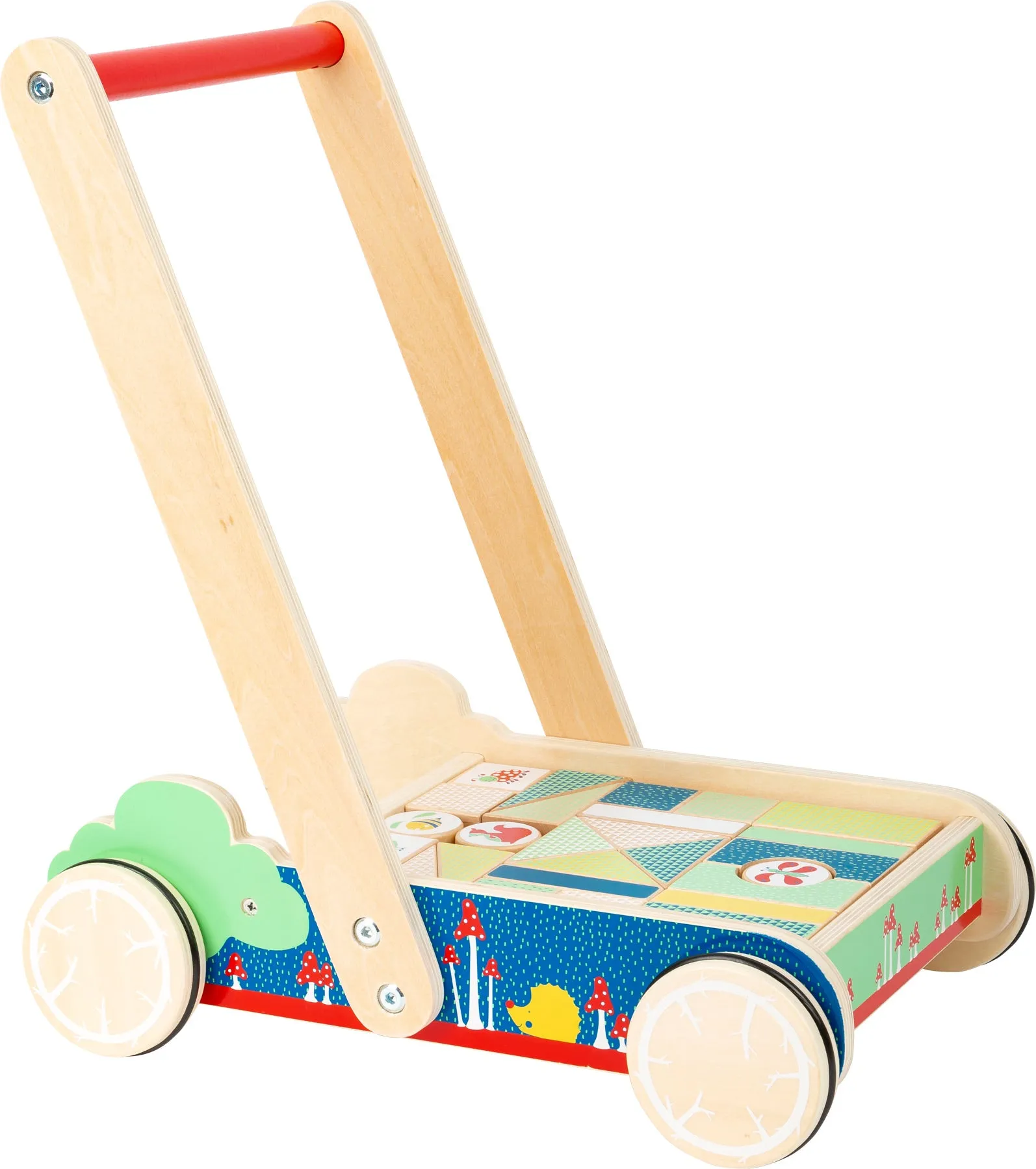 Small Foot Wooden Baby Walker with Building Blocks 'Move it!'