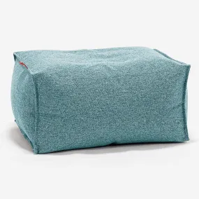 Small Footstool - Interalli Wool Aqua