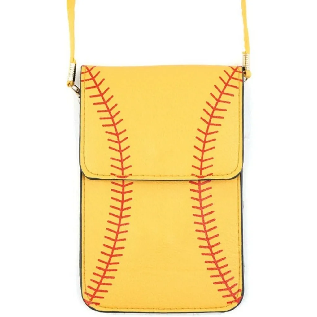 SOFTBALL CELLPHONE PURSE:  Crossbody Purse