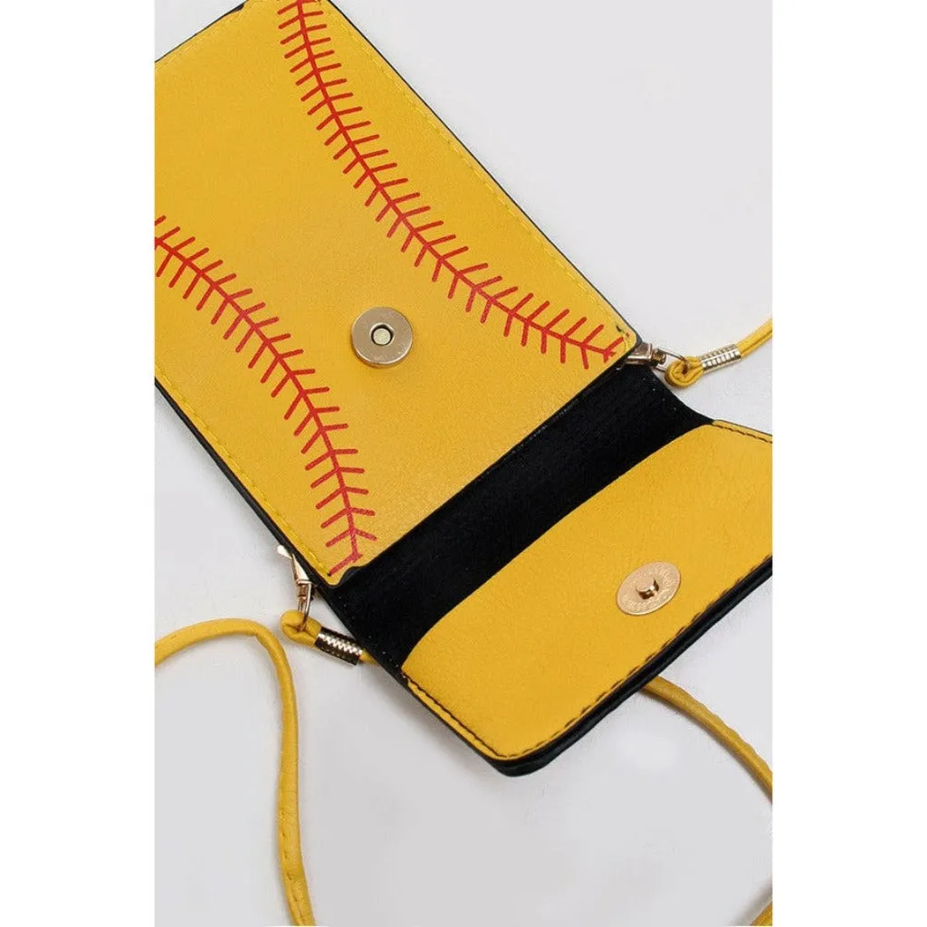 SOFTBALL CELLPHONE PURSE:  Crossbody Purse