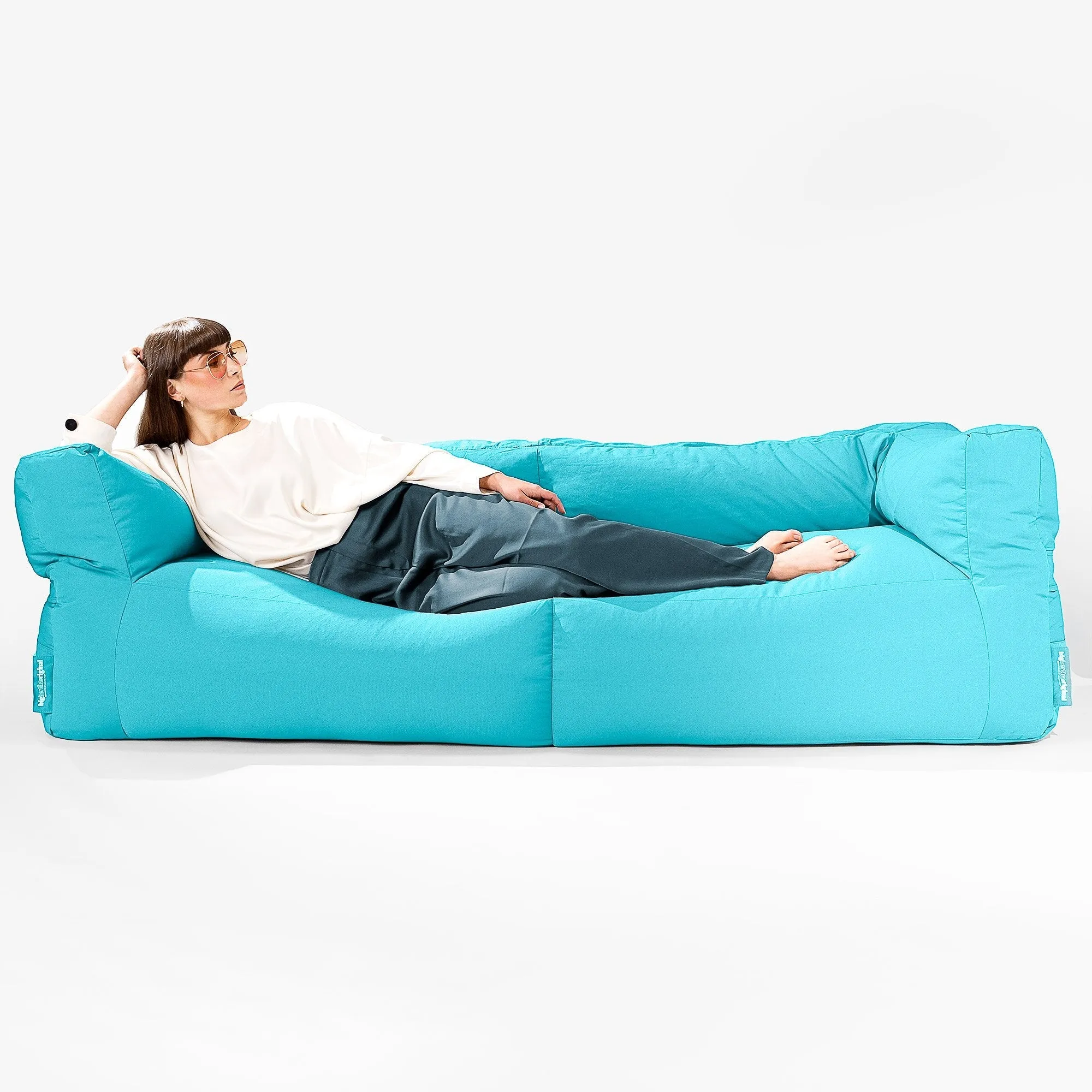 SoleiStorm™ Ultra 2000 h  3 Seater Sofa Outdoor Bean Bag - Olefin Aqua