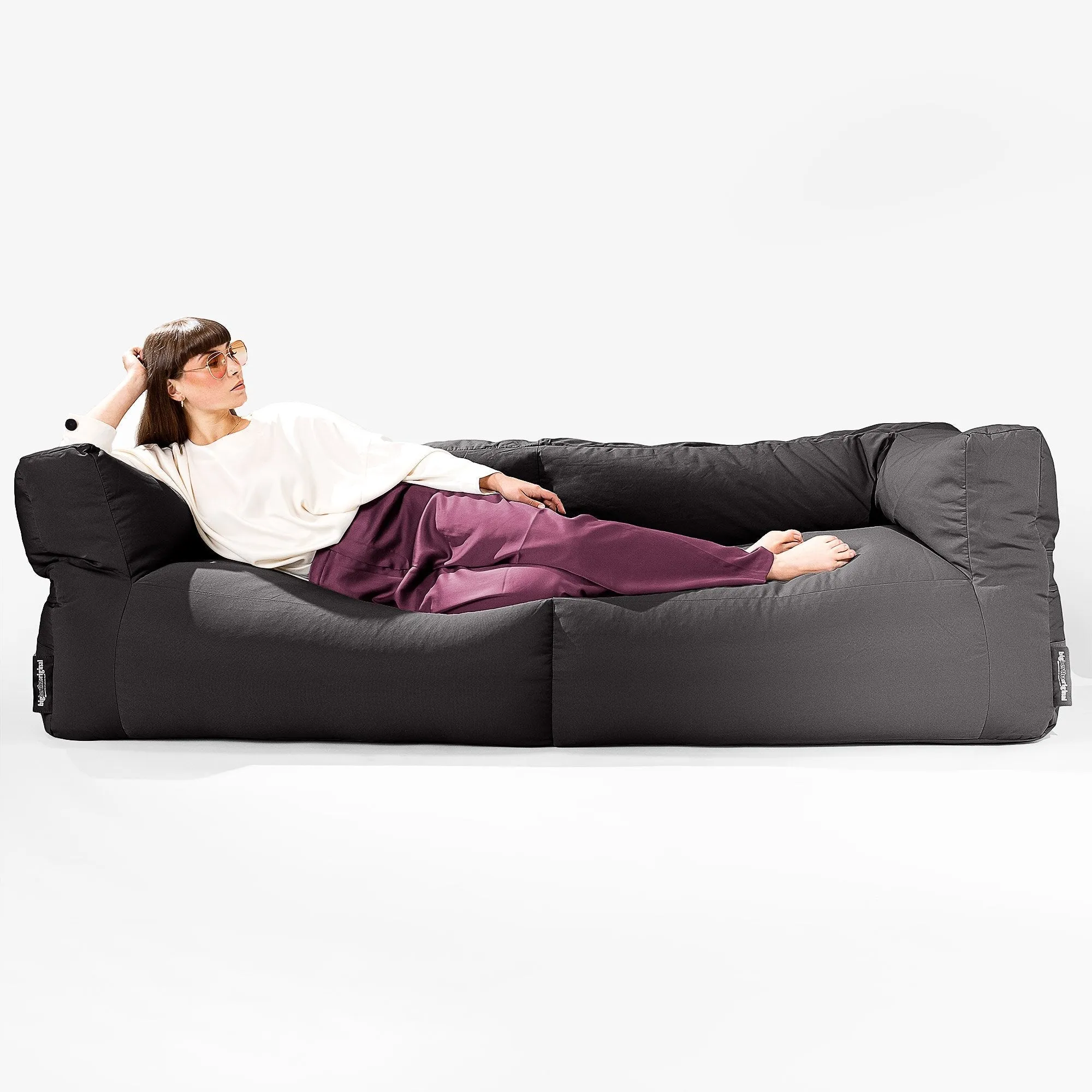 SoleiStorm™ Ultra 2000 h  3 Seater Sofa Outdoor Bean Bag - Olefin Black