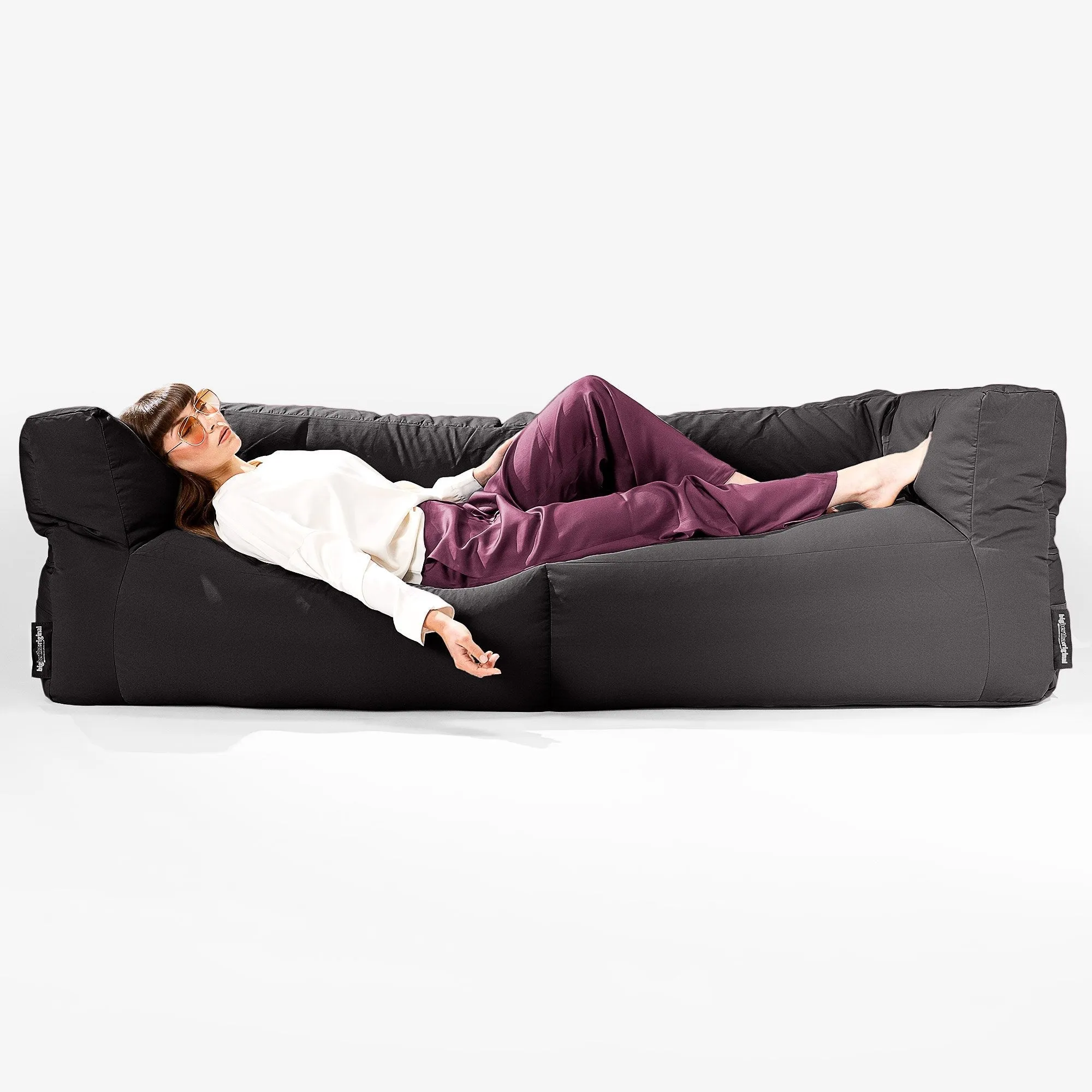 SoleiStorm™ Ultra 2000 h  3 Seater Sofa Outdoor Bean Bag - Olefin Black