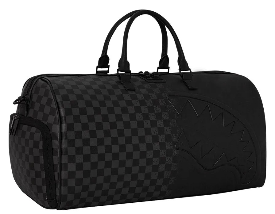 Sprayground Spritz Grey Check Duffle In Black Grey