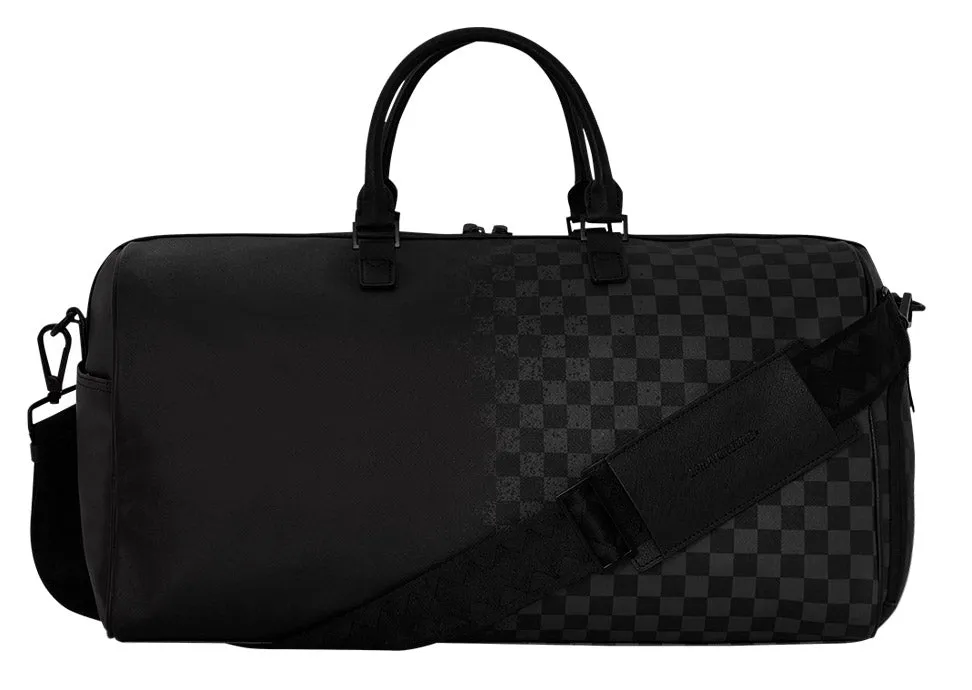 Sprayground Spritz Grey Check Duffle In Black Grey