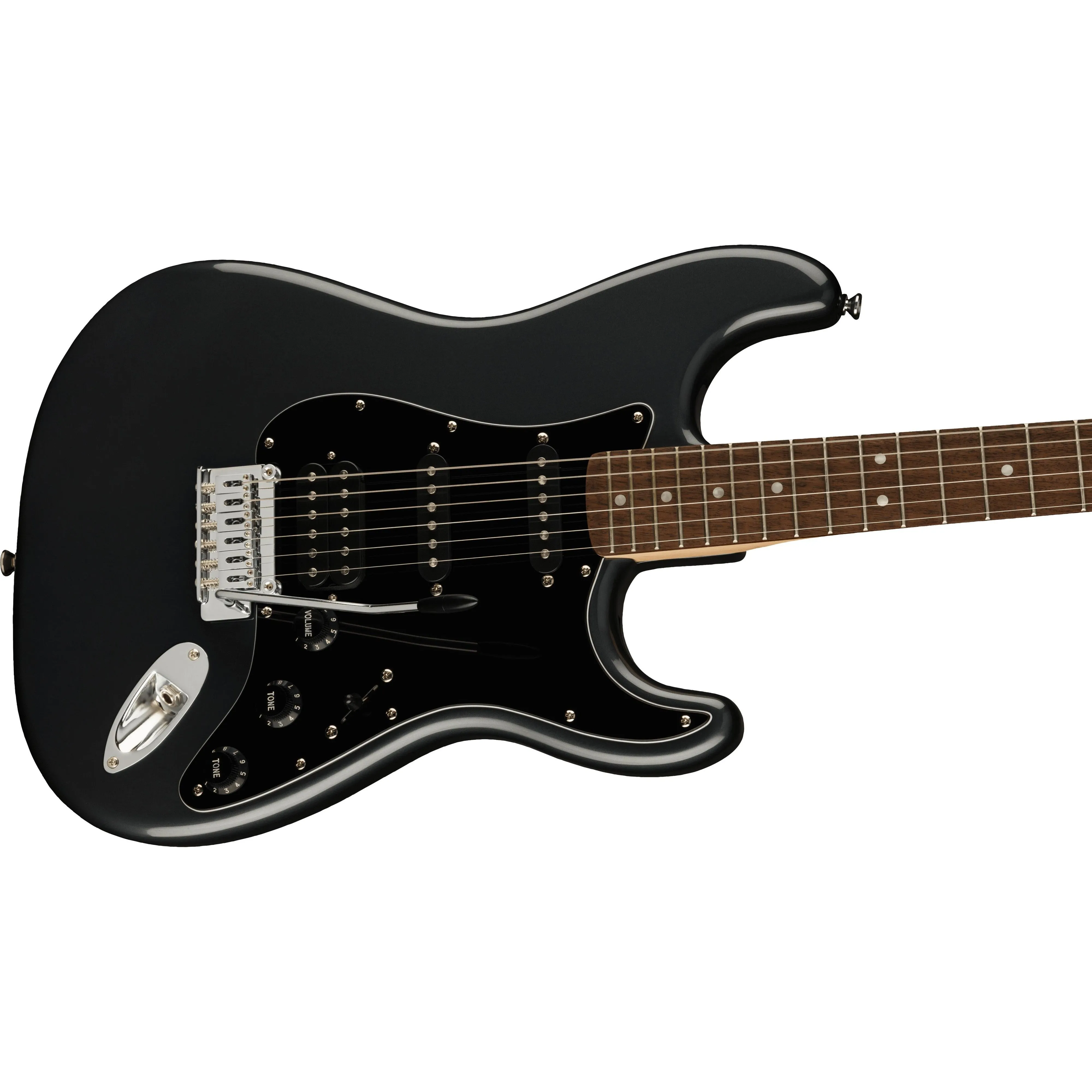 Squier Affinity Series Stratocaster Electric Guitar HSS Pack In Charcoal Frost Metallic