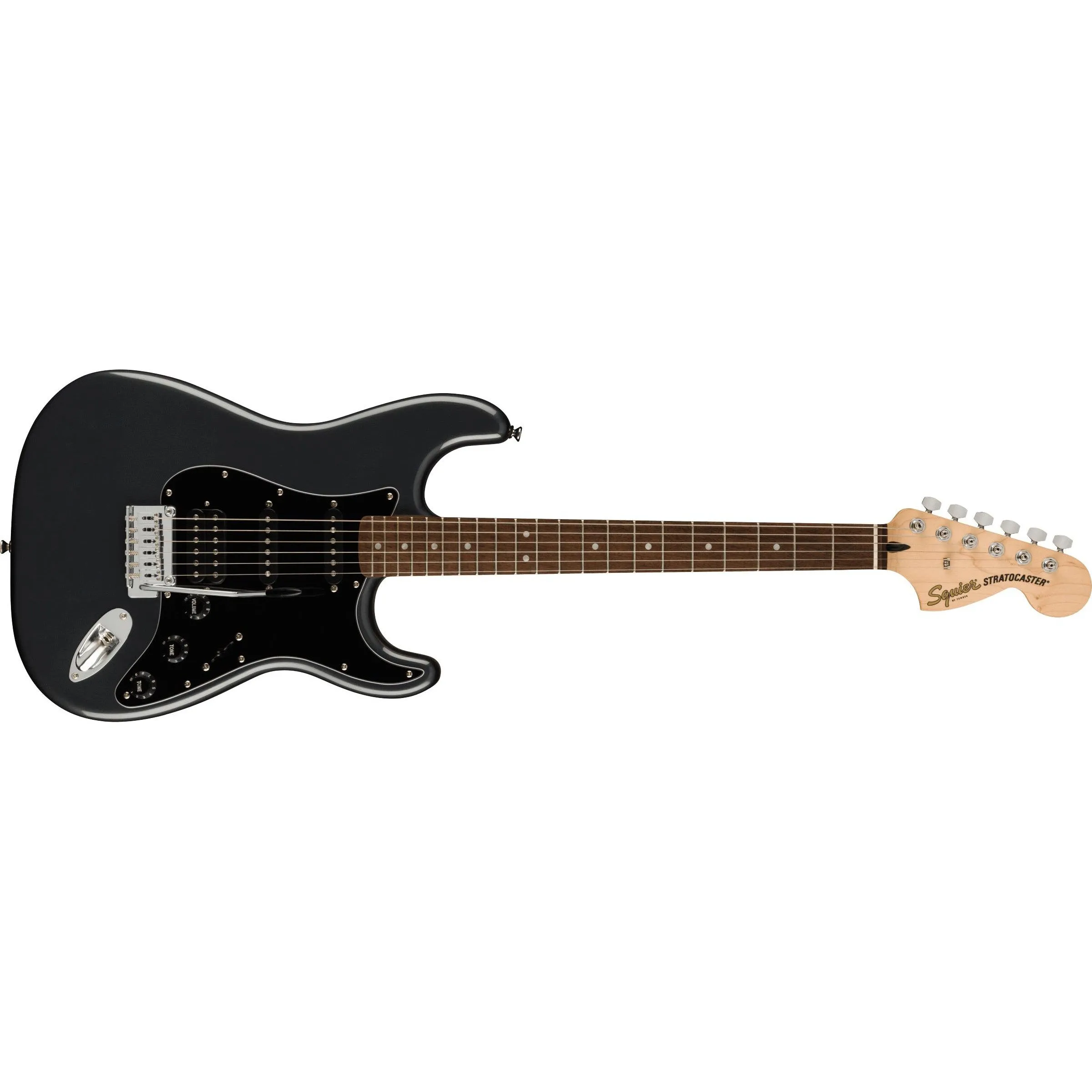 Squier Affinity Series Stratocaster Electric Guitar HSS Pack In Charcoal Frost Metallic