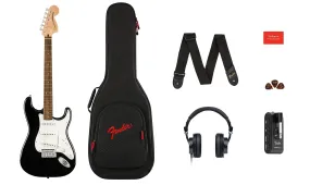 Squier Affinity Series Stratocaster Mustang Micro Pack Black