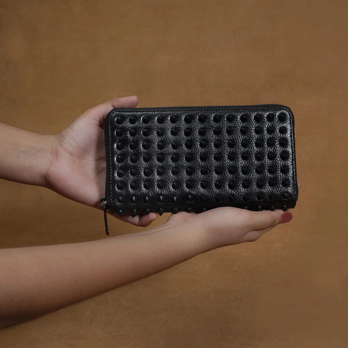 Studded Black Ladies Clutch/Wallet