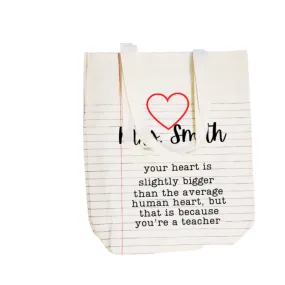 Teacher Ruled Note Tote Bag