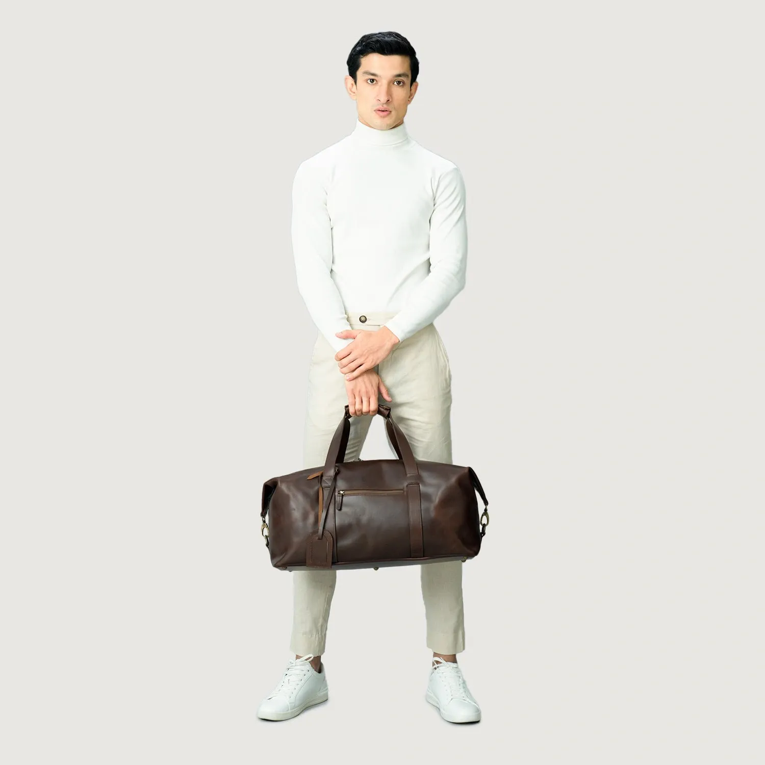 The Dale Vintage Brown Leather Duffle Bag