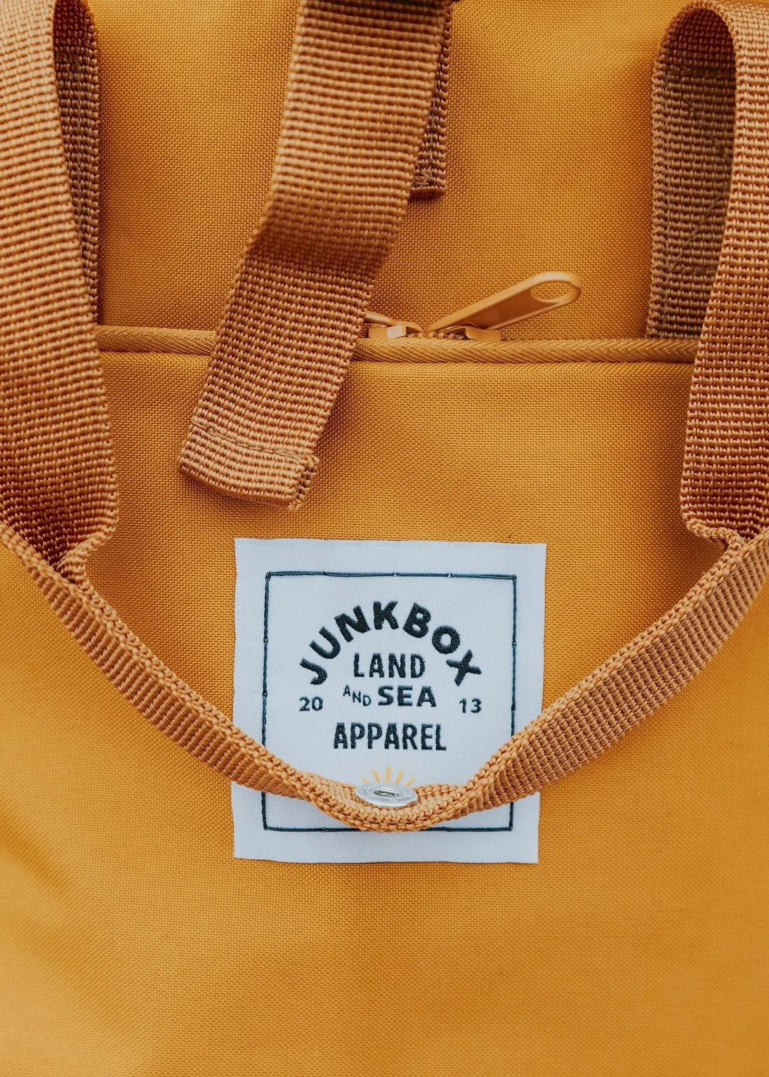 'The Everyday' Recycled Roll-Top Backpack in Mustard