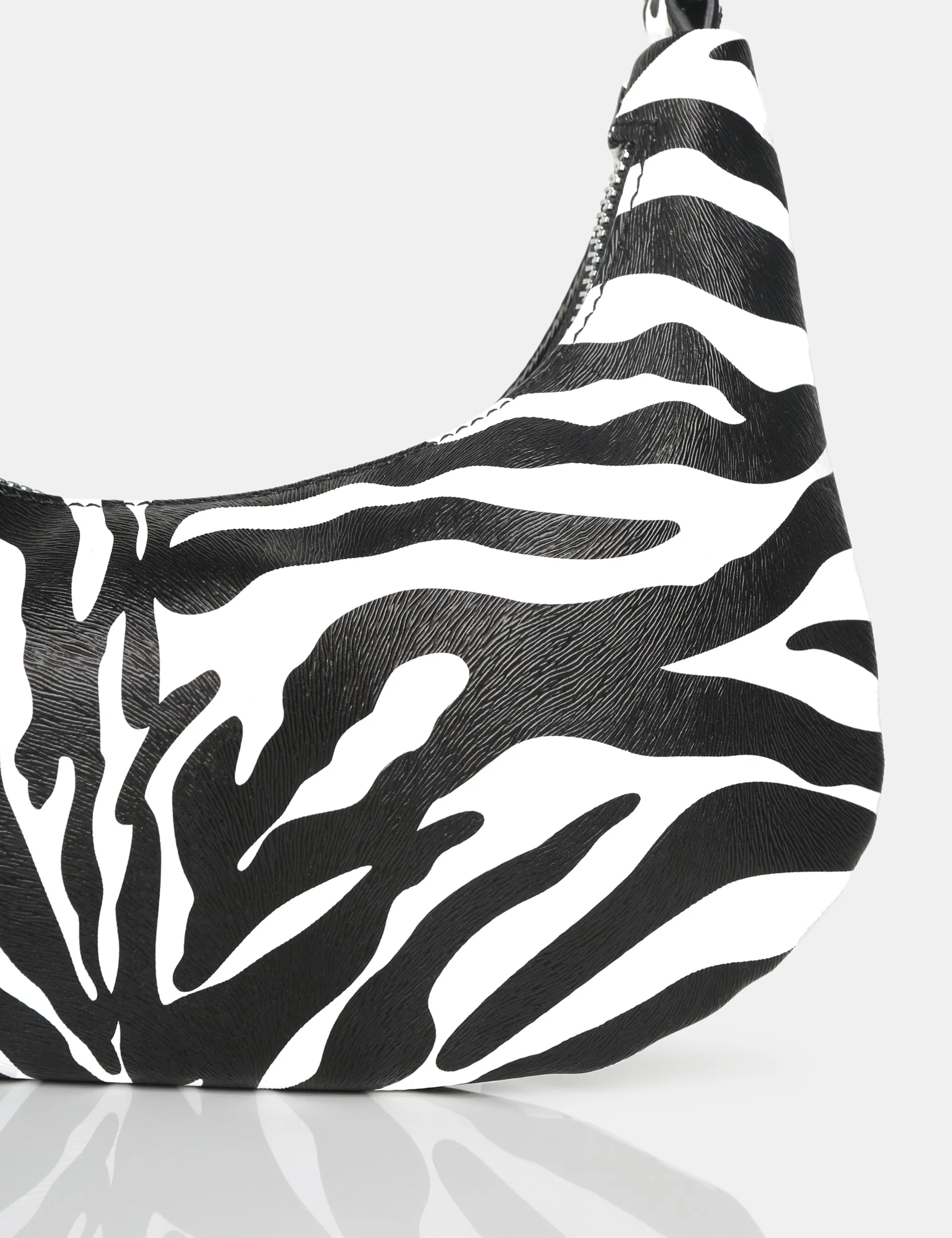 The Shiloh Zebra Monochrome PU Shoulder Bag