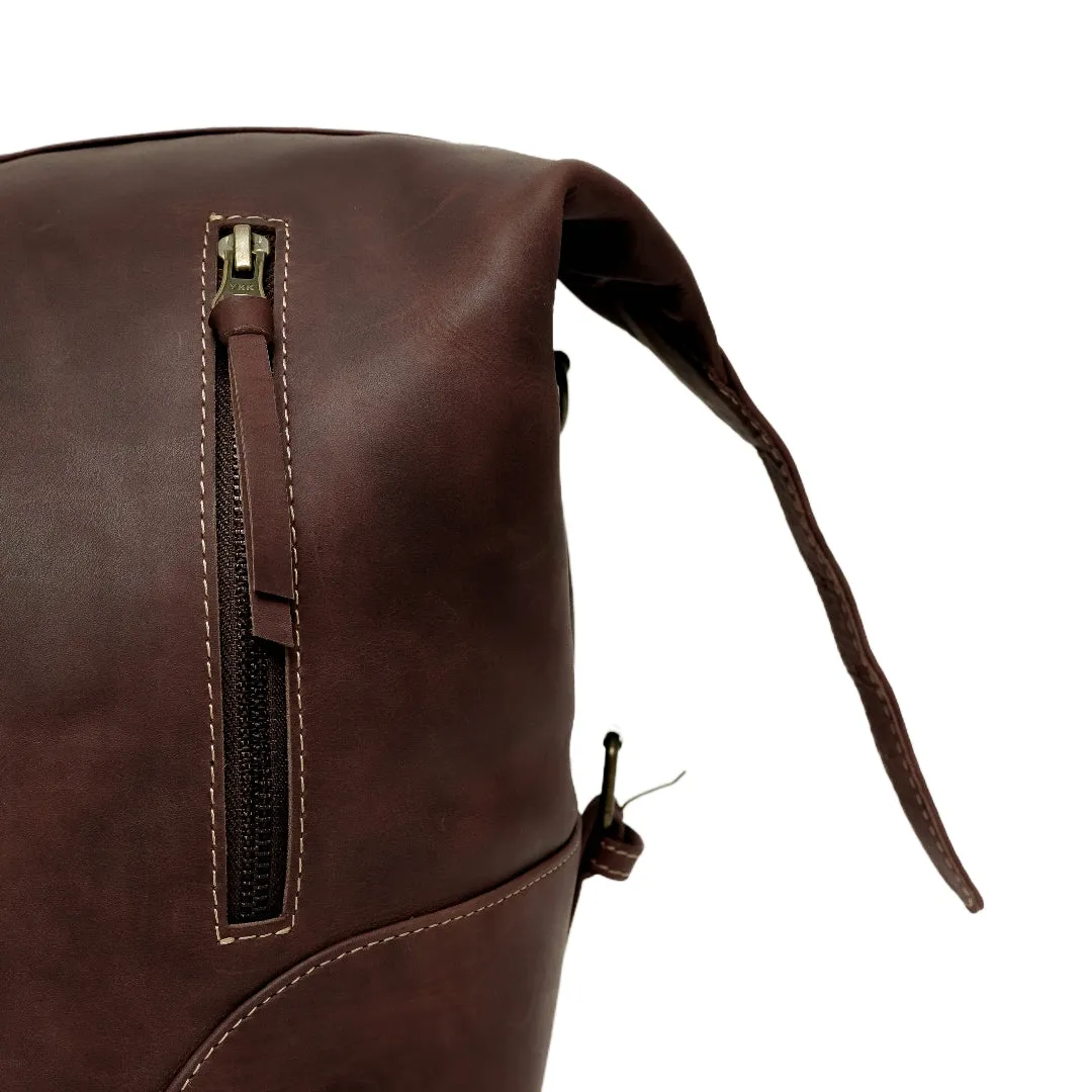 The Weekender Travel Leather Duffle Bag-Tan Brown