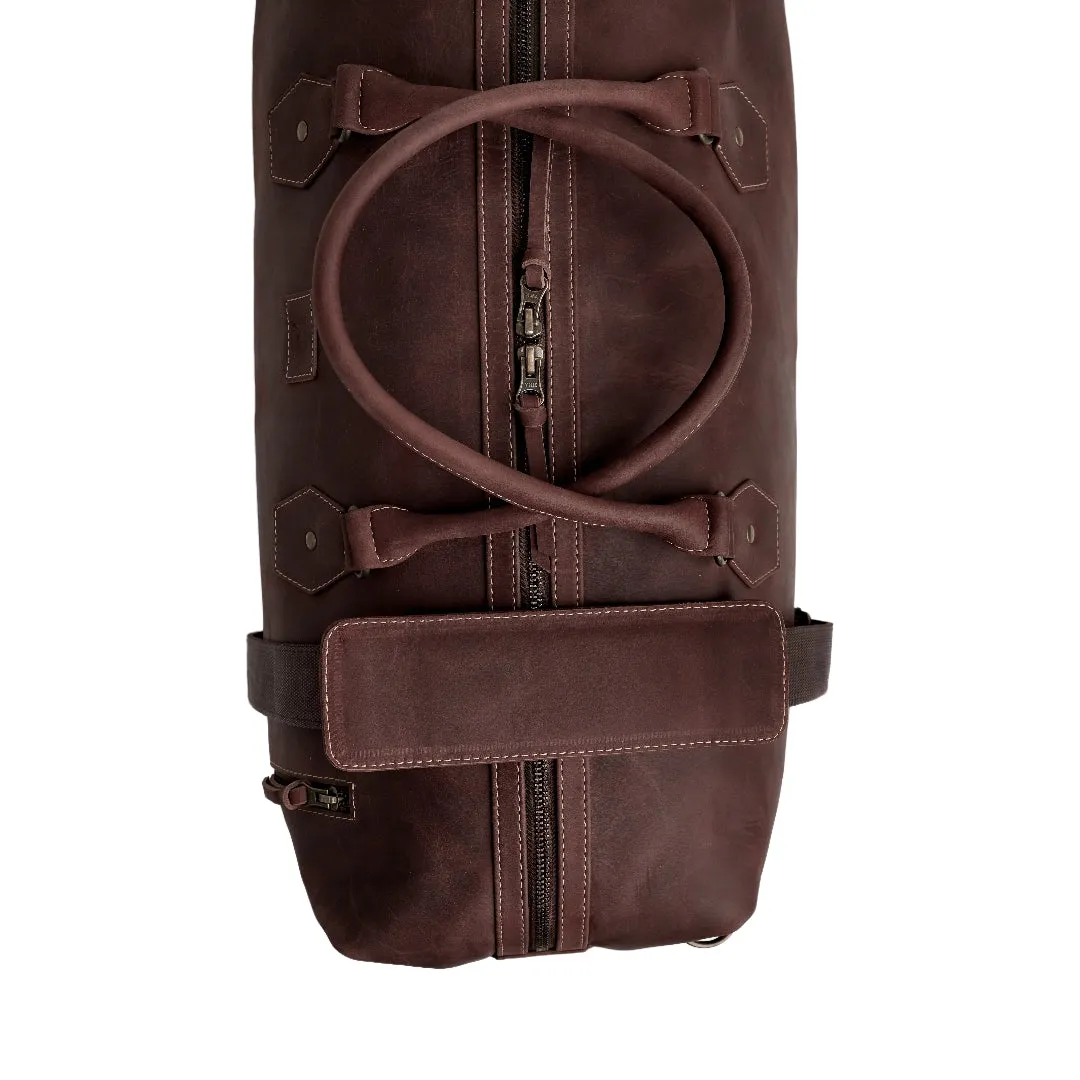 The Weekender Travel Leather Duffle Bag-Tan Brown