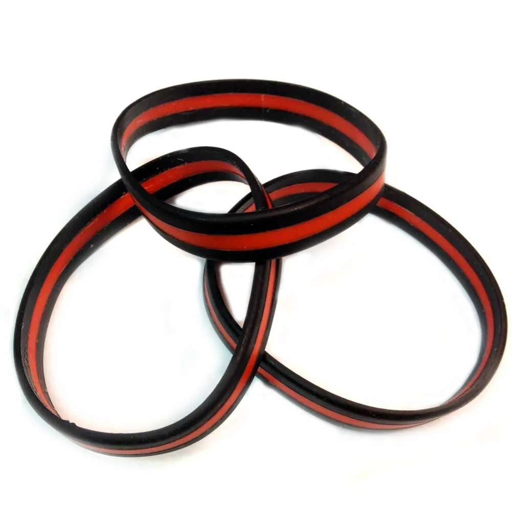 Thin Red Line Silicone Firefighter Bucket of Bands Adult 15 Bracelets To A Container