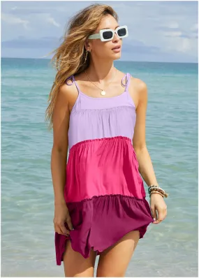 Tiered Cover-Up Dress - Pink Aurora