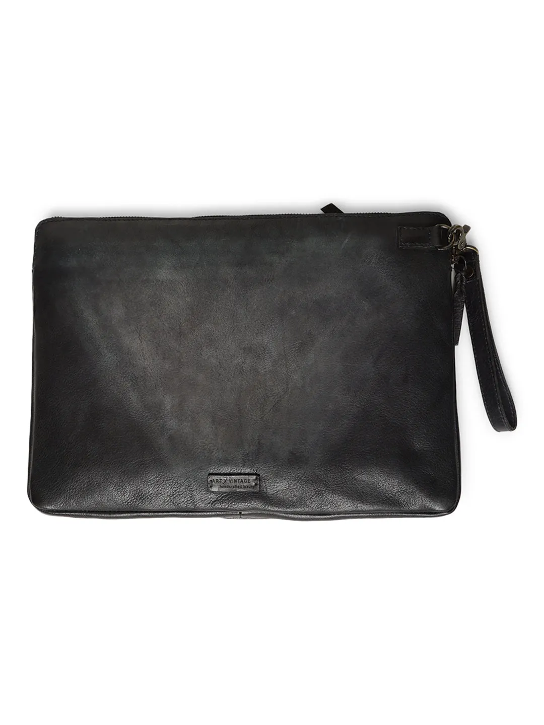 Timeless Protection: Black Leather Laptop Sleeves