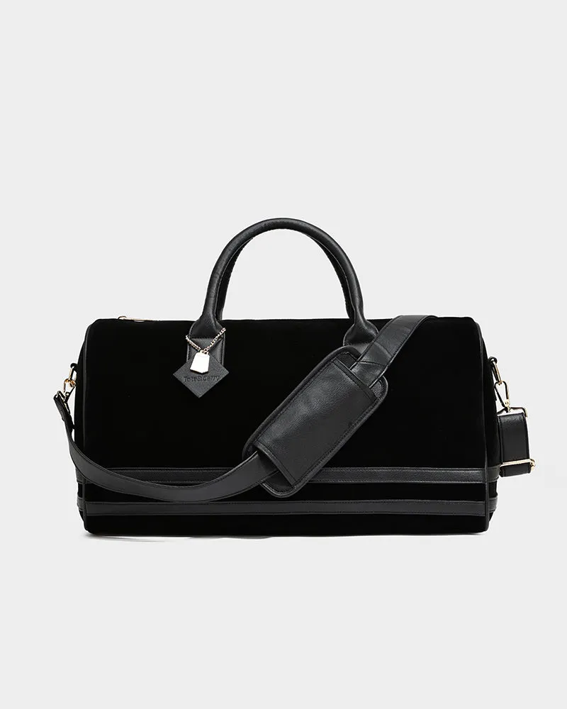 Velvet Duffle Bag in Black