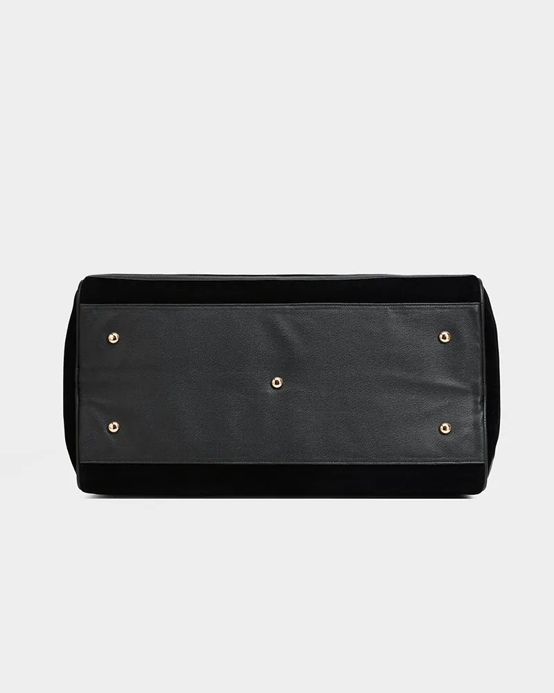 Velvet Duffle Bag in Black