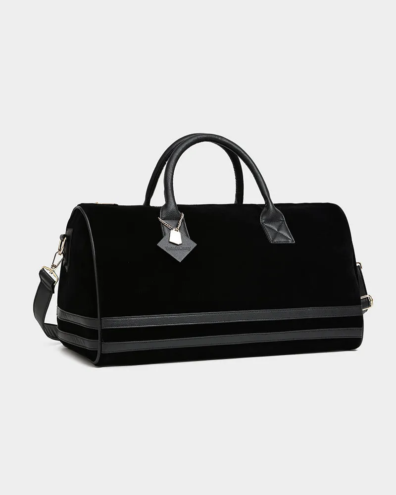 Velvet Duffle Bag in Black