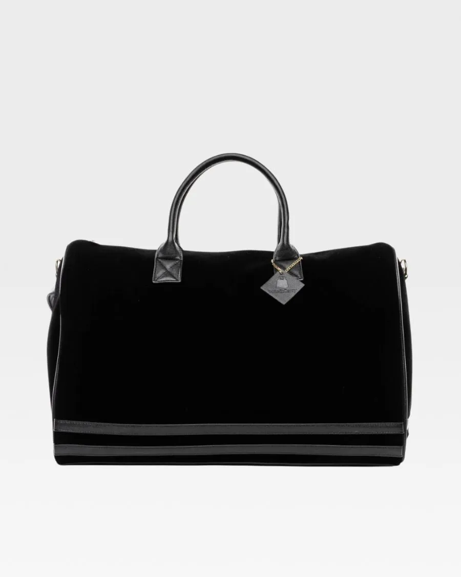 Velvet Duffle Bag in Black