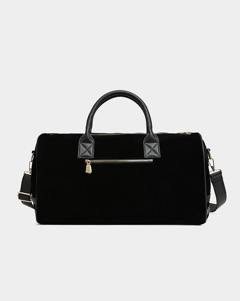 Velvet Duffle Bag in Black