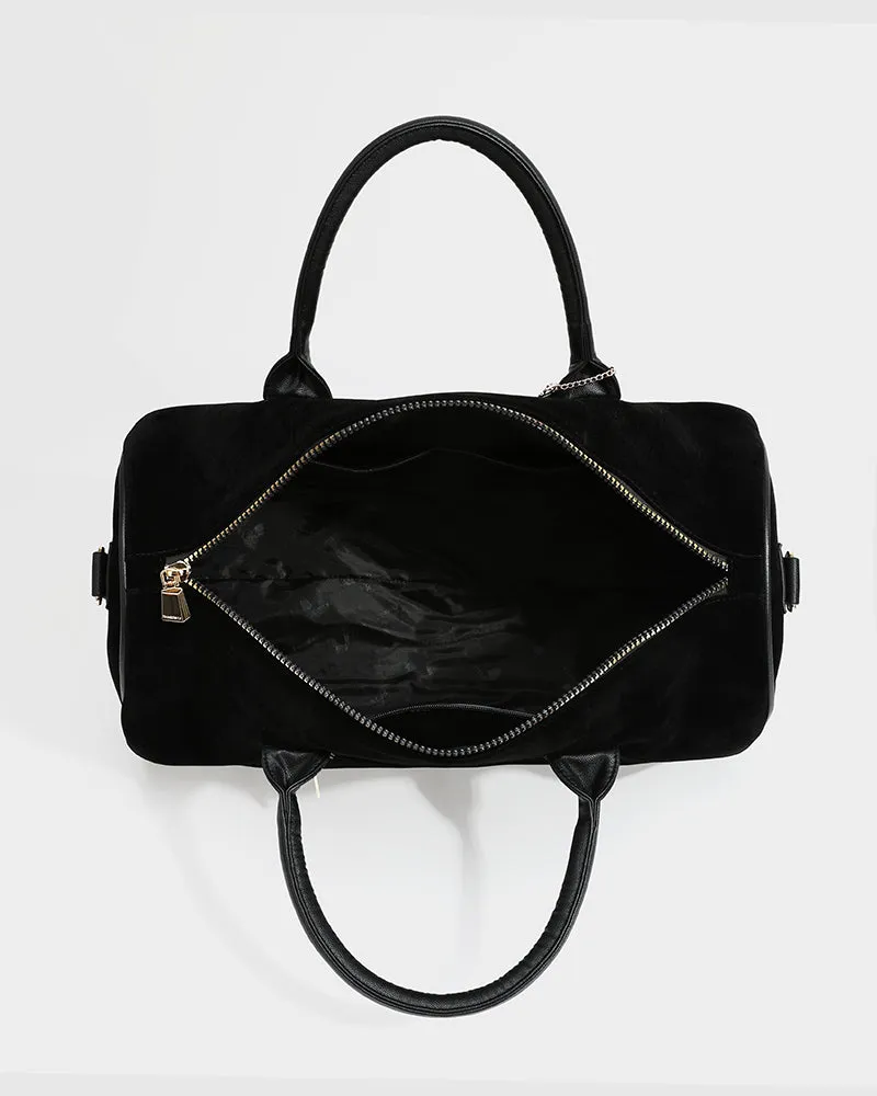 Velvet Duffle Bag in Black