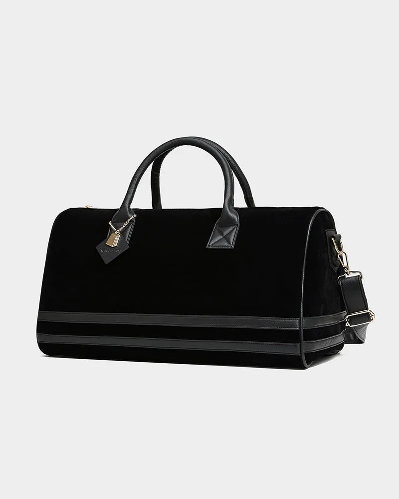 Velvet Duffle Bag in Black