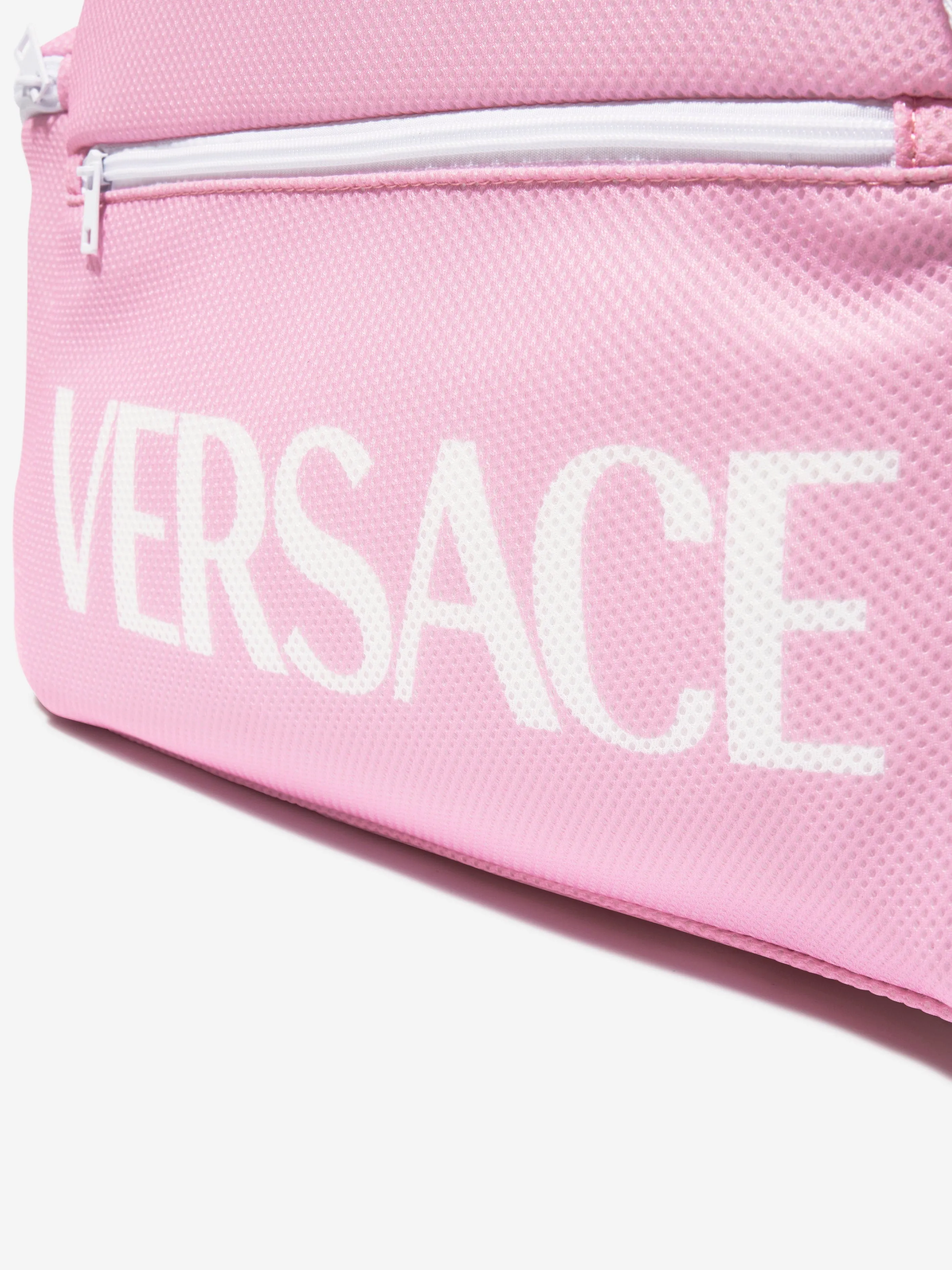 Versace Baby Girls Logo Changing Bag in Pink