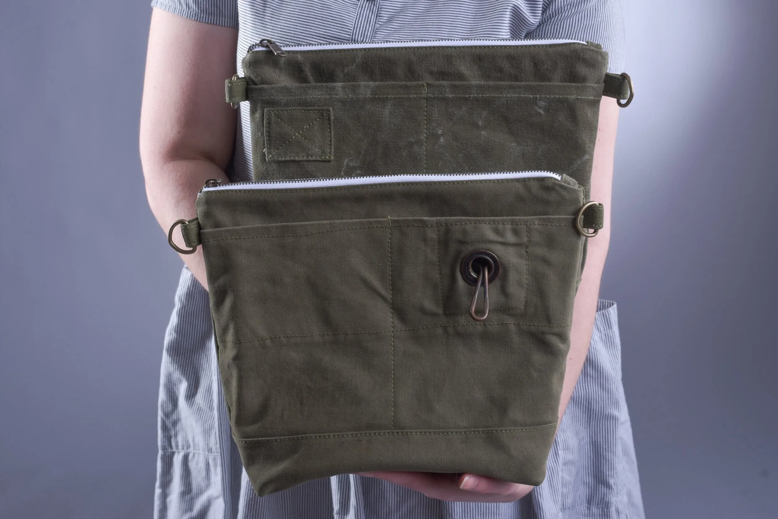 Vintage Army Duffle Crossbody Purse