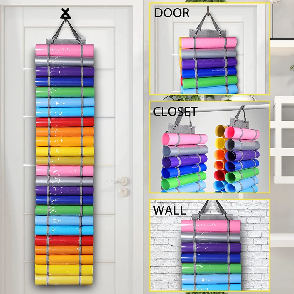 Vinyl Hanging Organizer Storage Roll Holder